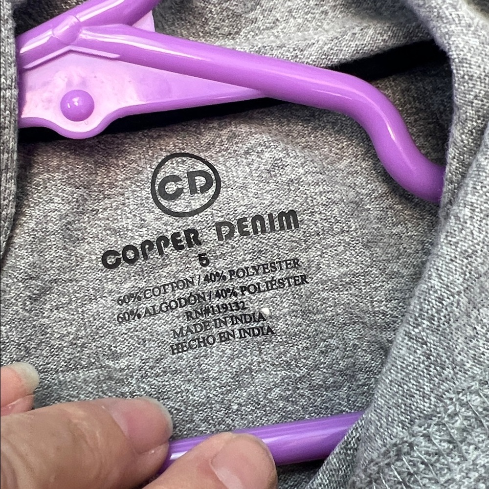 Boy's Copper Denim Gray and Black Hoodie - Picture 7 of 7